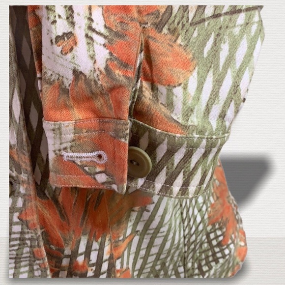 Mikane jean stretchy jacket multicolor size 10 - Picture 8 of 8